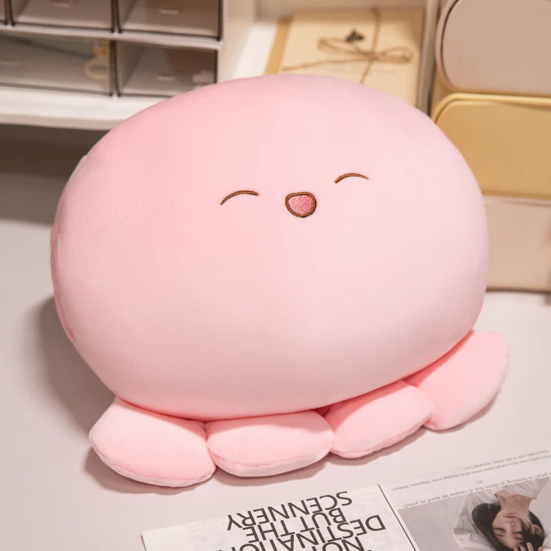 New Funny Cute Multiple Styles Anime Cartoon Octopus Ball Hands Warmer Plush Pillow Soft Comfy Warming Hands Pillow Nice Gift