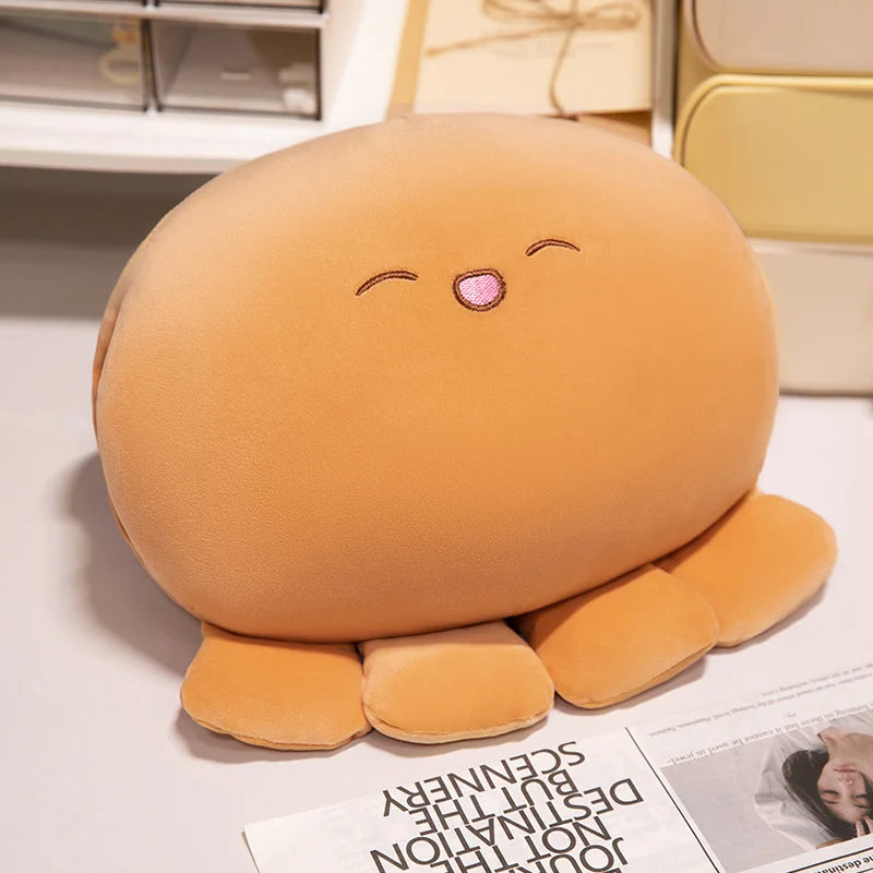 New Funny Cute Multiple Styles Anime Cartoon Octopus Ball Hands Warmer Plush Pillow Soft Comfy Warming Hands Pillow Nice Gift