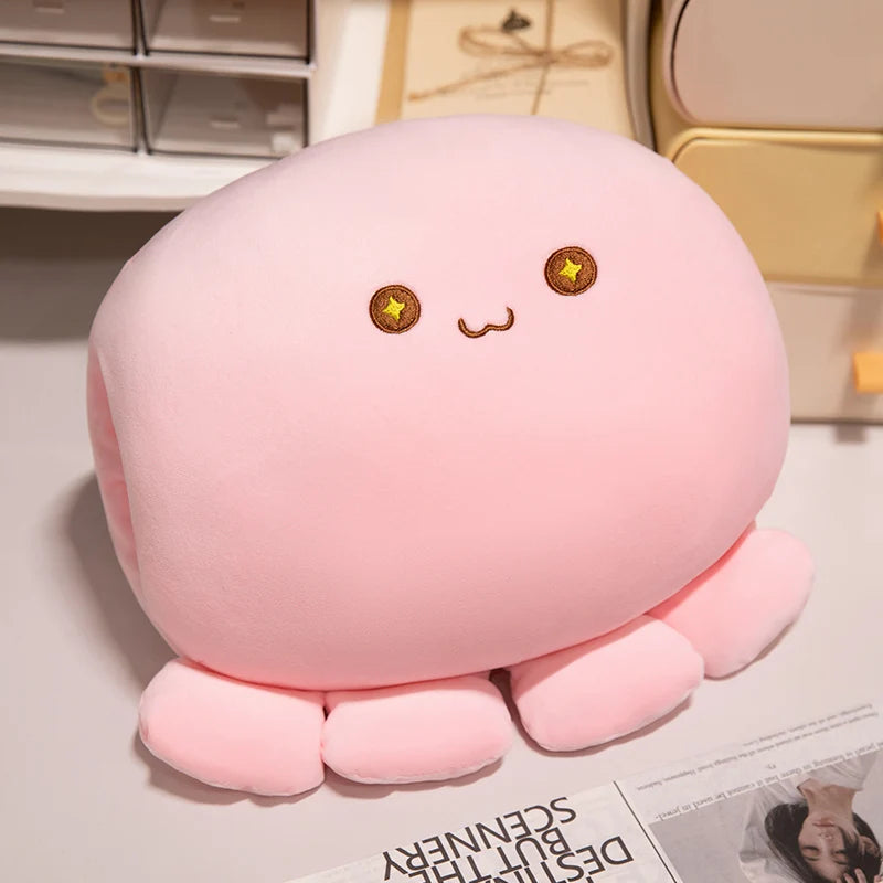 New Funny Cute Multiple Styles Anime Cartoon Octopus Ball Hands Warmer Plush Pillow Soft Comfy Warming Hands Pillow Nice Gift