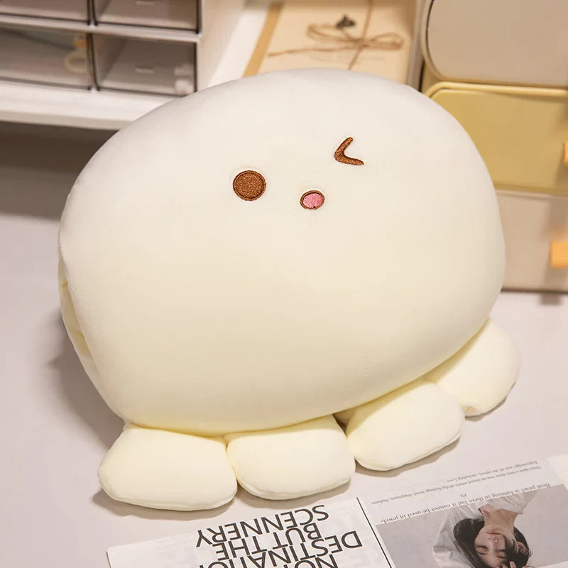 New Funny Cute Multiple Styles Anime Cartoon Octopus Ball Hands Warmer Plush Pillow Soft Comfy Warming Hands Pillow Nice Gift