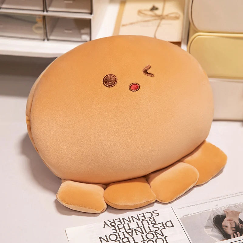 New Funny Cute Multiple Styles Anime Cartoon Octopus Ball Hands Warmer Plush Pillow Soft Comfy Warming Hands Pillow Nice Gift
