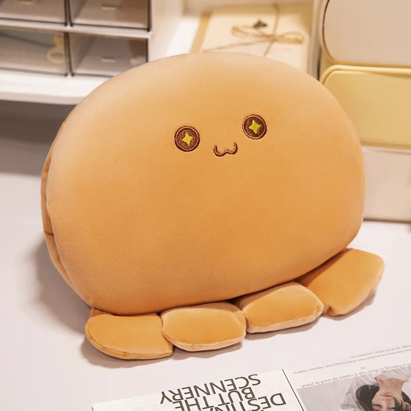 New Funny Cute Multiple Styles Anime Cartoon Octopus Ball Hands Warmer Plush Pillow Soft Comfy Warming Hands Pillow Nice Gift